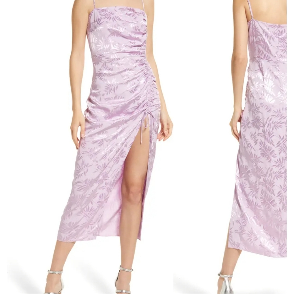 EUC Saylor Gardenia Floral Embroidered Midi Dress purple sz XS formal si…
